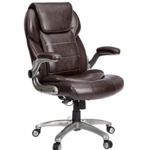 best work chair for pregnancy - AmazonCommercial Ergonomic High-Back Bonded Leather Executive Chair