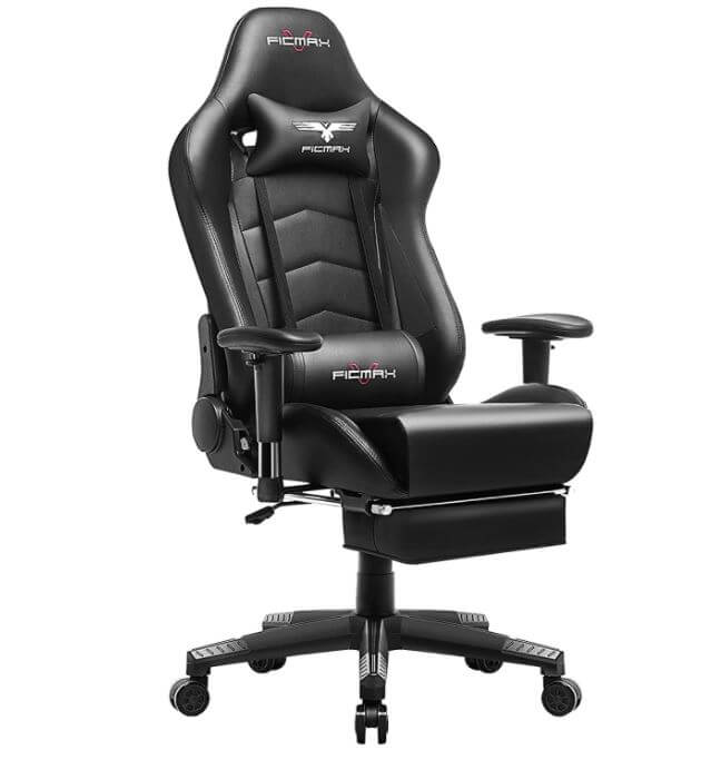 Ficmax Gaming Chair with Footrest