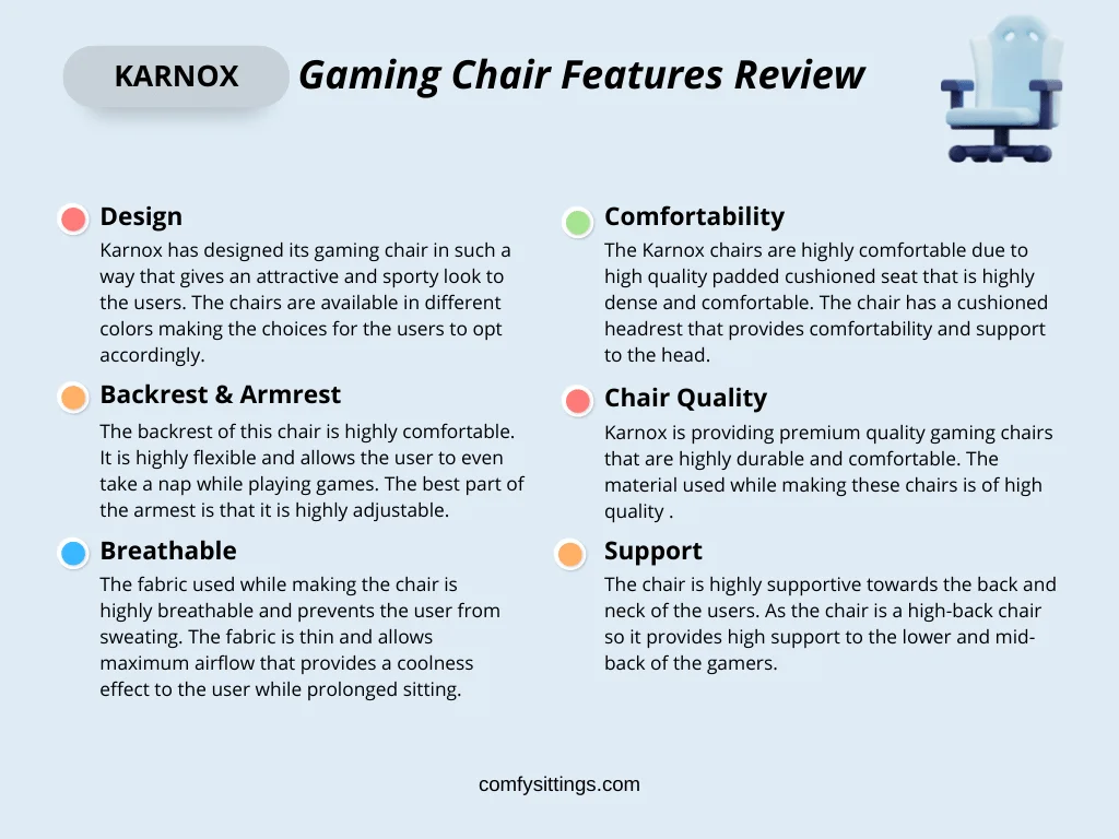 Karnox Gaming Chair Features Review