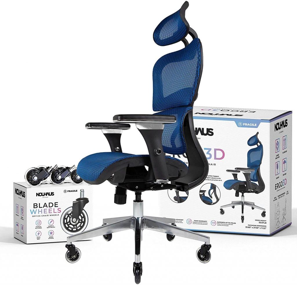 office chairs price below 500 - NOUHAUS Ergo3D Ergonomic Rolling Desk Office Chair
