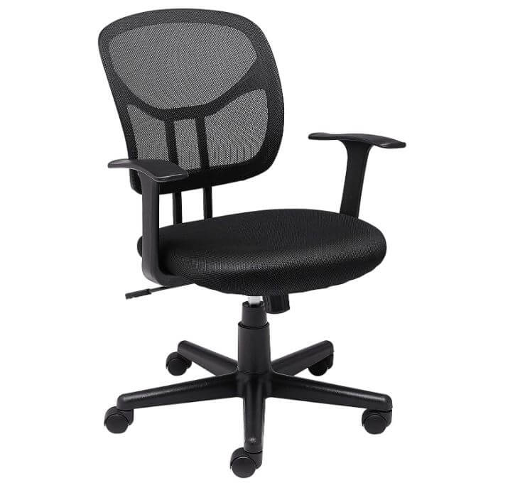Amazon Basics Mesh, Mid-Back, Adjustable, Swivel Office Desk Chair