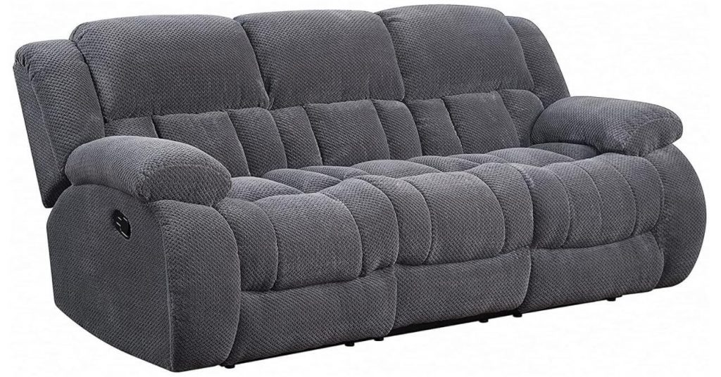 Coaster Home Furnishings Weissman Pillow Padded Motion Sofa - Heavy Duty Couch
