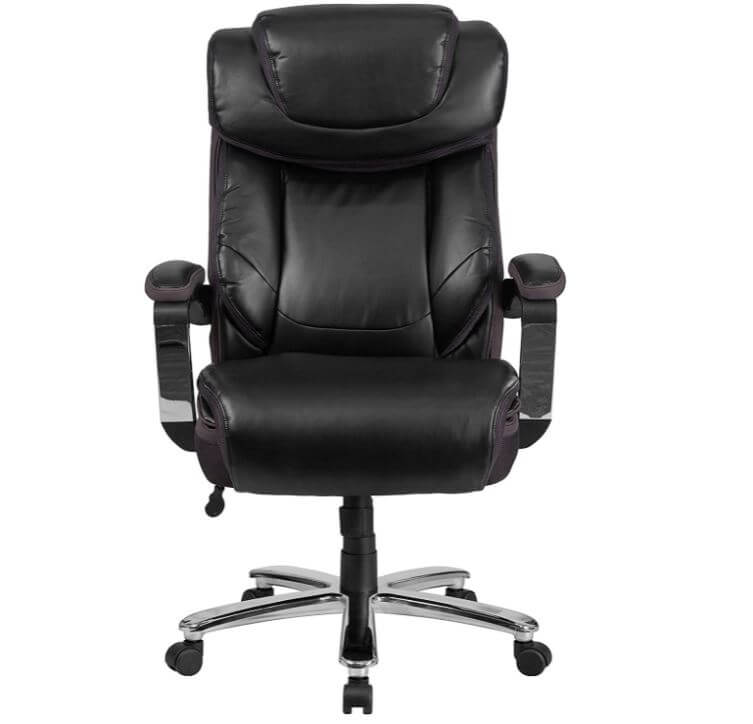 Flash Furniture HERCULES Series Big & Tall 500 lb. Rated Black LeatherSoft Executive Swivel Ergonomic Office Chair
