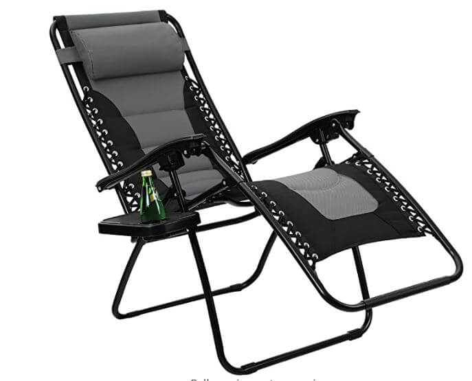 PHI VILLA Textilene Zero Gravity Lounge Chair - Top Rated Lounge Chair