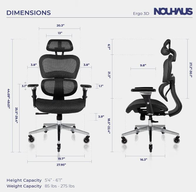 Nouhaus Ergo 3d Ergonomic Office Chair
