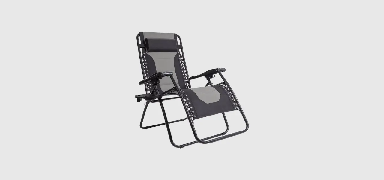 AsterOutdoor Padded Zero Gravity Chair
