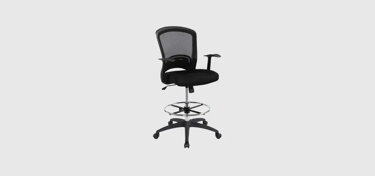 Ergonomic Mid-Back Mesh Adjustable Drafting Chair
