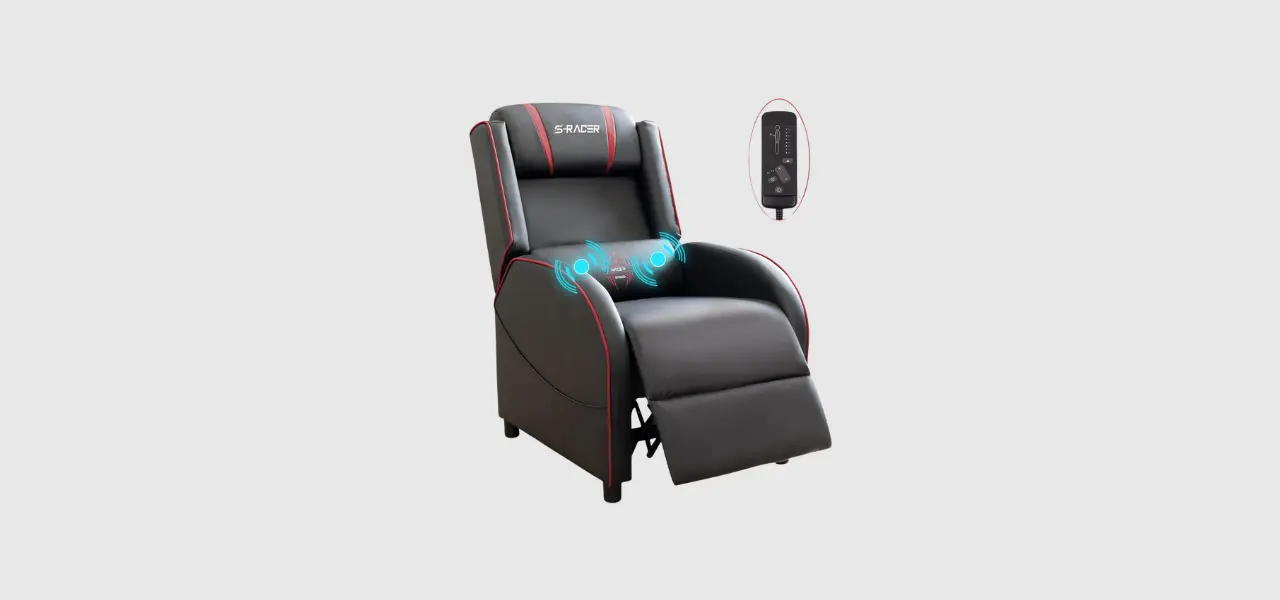 Homall Massage Gaming Recliner Chair Racing Style Single