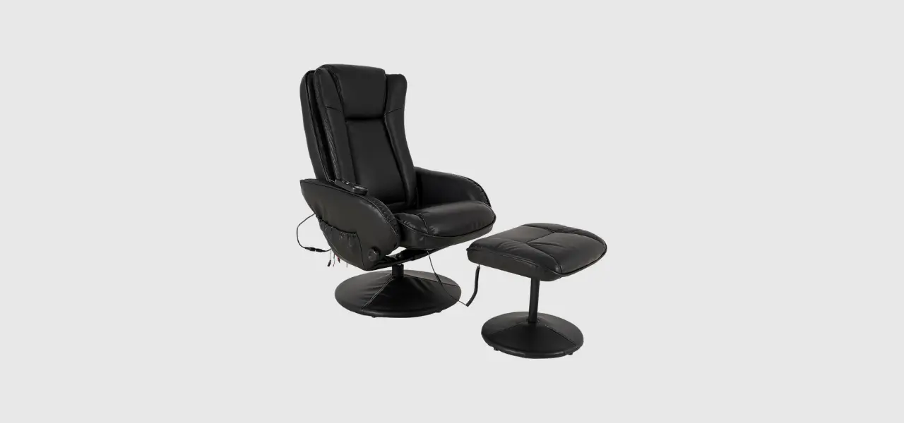 JC Home Drammen Massaging Leather Recliner