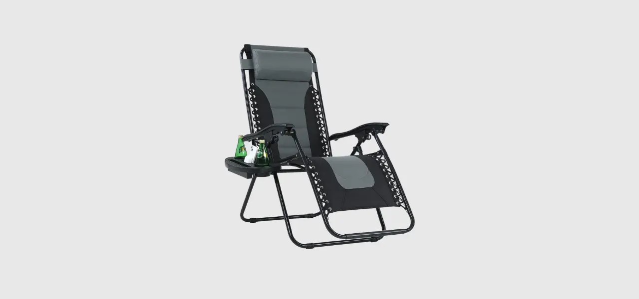 PHI VILLA Textilene Zero Gravity Lounge Chair