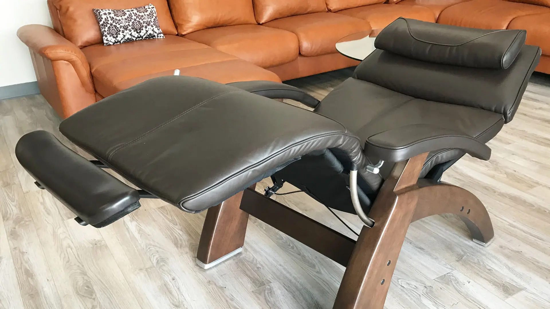 Perfect Chair “PC-420″Zero-Gravity Dark Walnut Manual Recliner