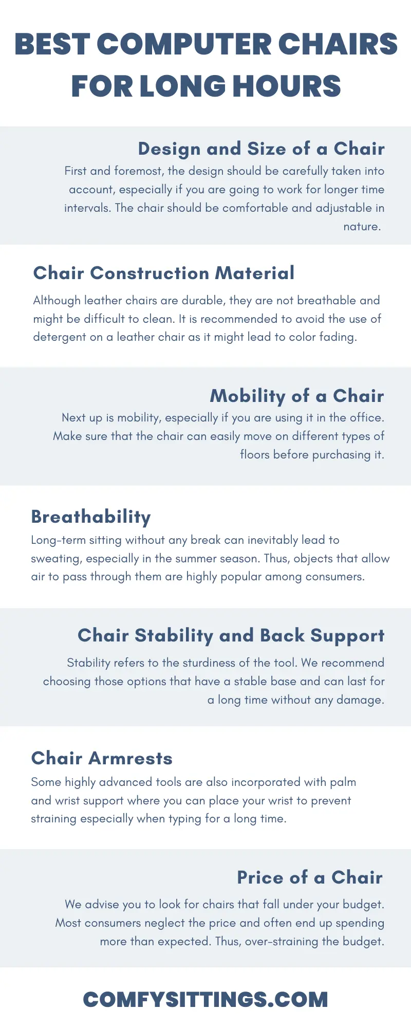 Factors to Consider While Purchasing the Ergonomic Chairs for Long Hours
