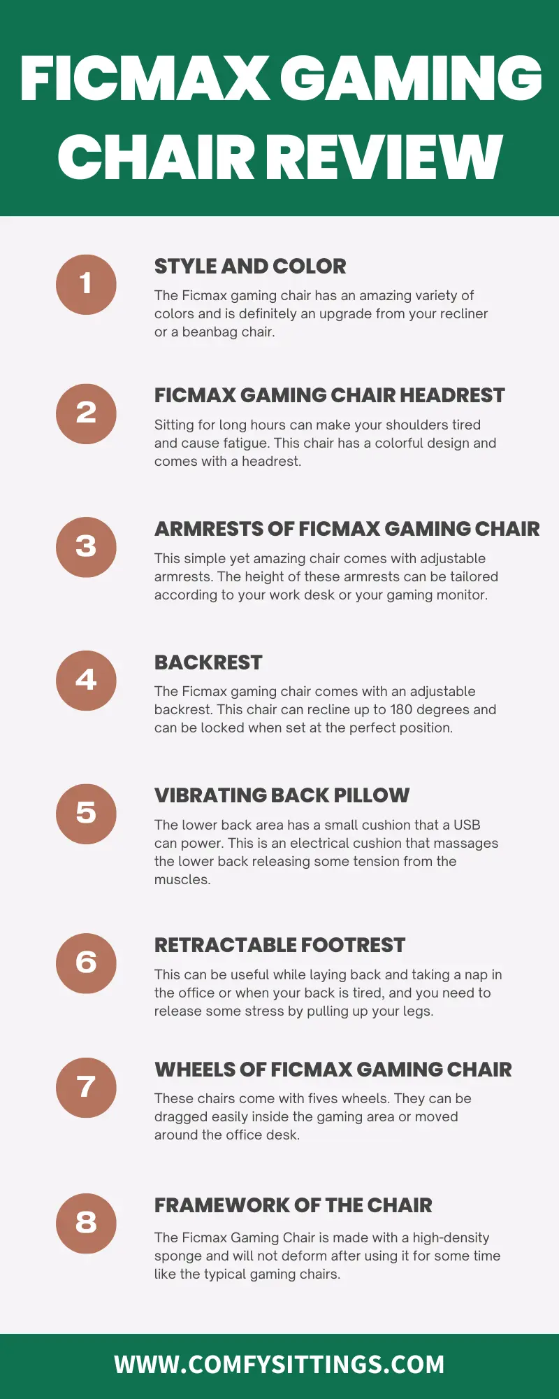 Ficmax Gaming Chair Features Review