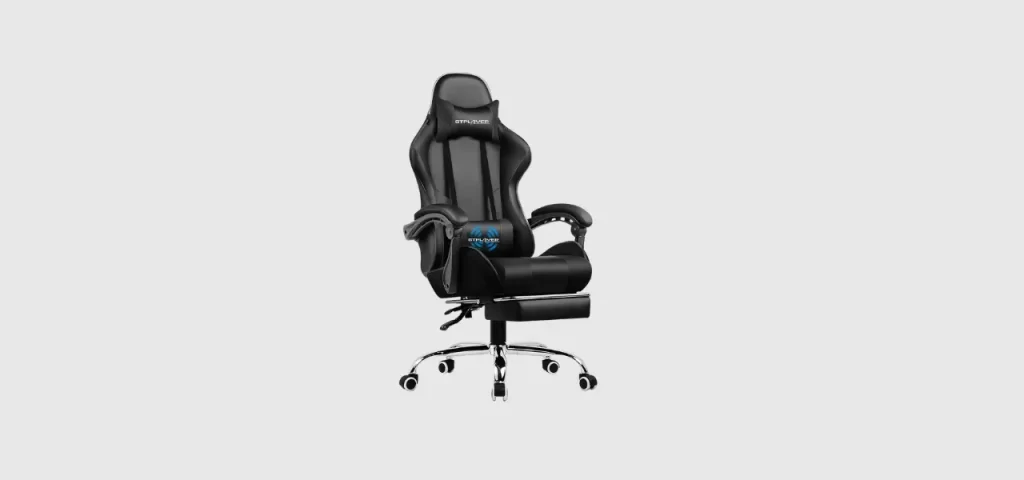 GTPLAYER Ergonomic Massage Gaming Chair with footrest