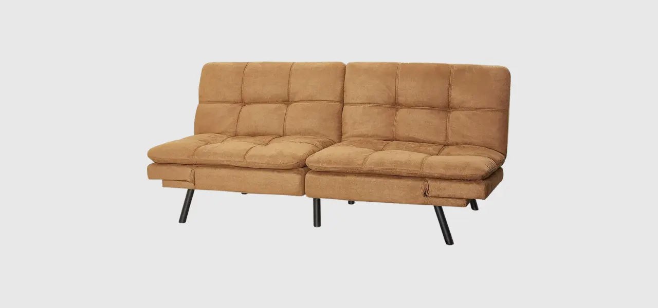 Mainstay Wooden Frame Split Seat and Back Futon