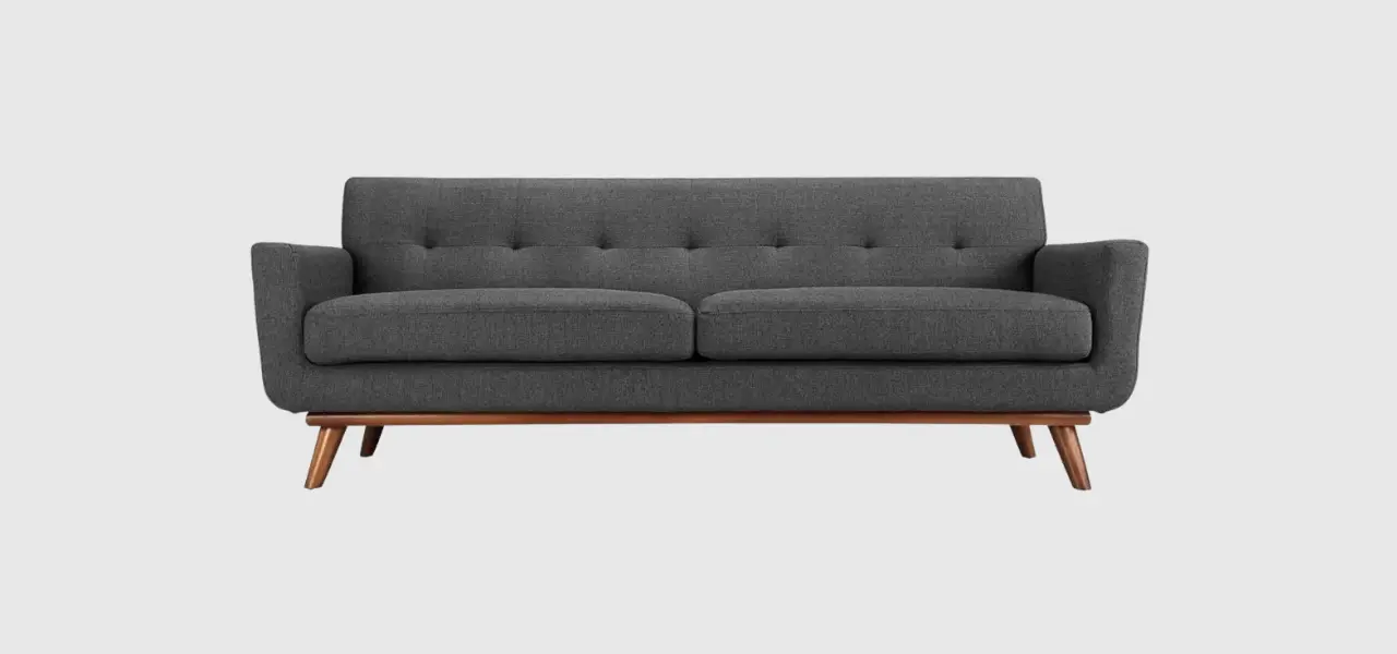 Modway Engage Mid-Century Modern Upholstered Fabric Sofa