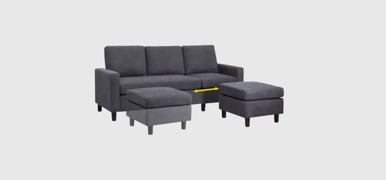 Walsunny Convertible Sectional Sofa Couch