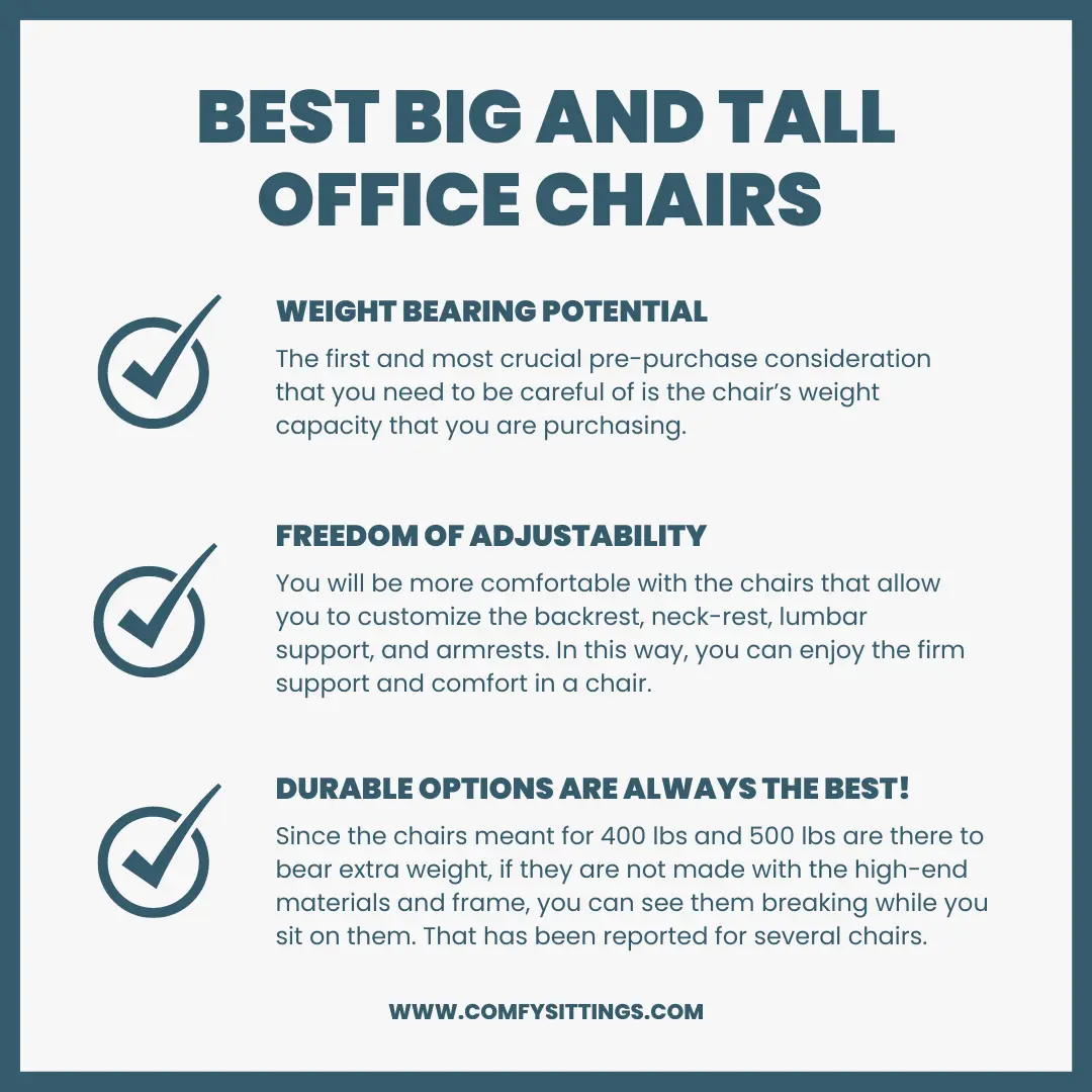 Pre-Purchase Considerations for Larger and Taller Office Chairs